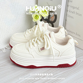 2025冬季 小白鞋 新款 环球厚底增高百搭休闲女鞋 时尚 爆款 校园板鞋 女