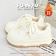 女鞋 环球加绒小白鞋 子 百搭厚底增高运动板鞋 休闲鞋 女2025冬季 新款