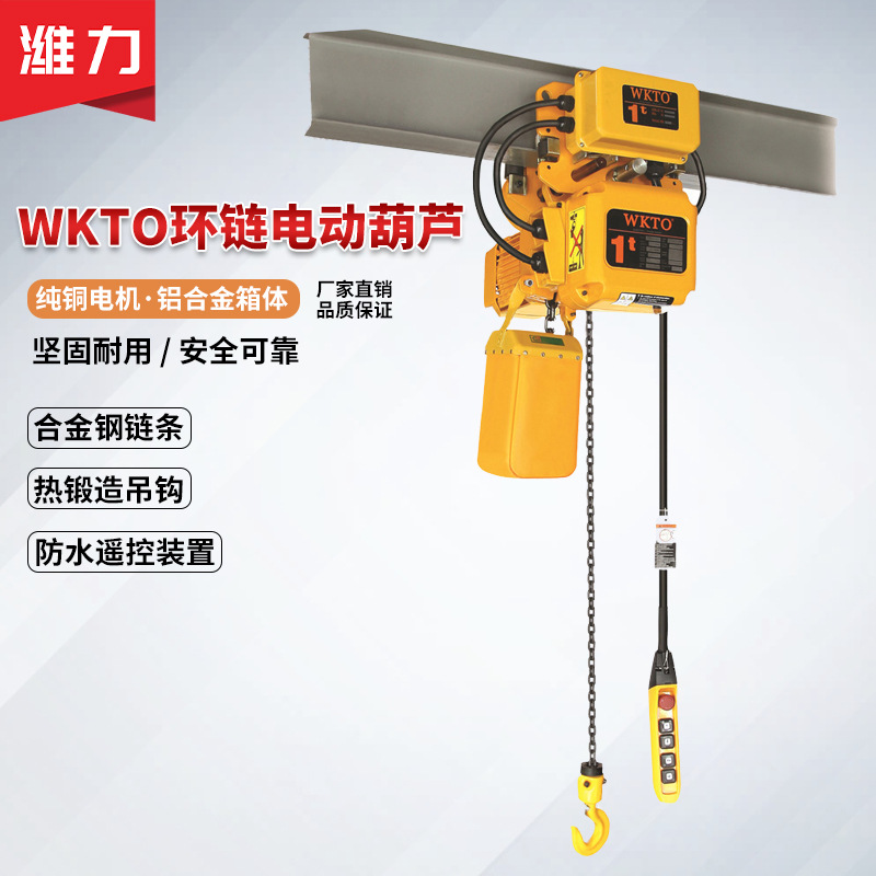 2T3t5t供应WKTO运行式环链电动葫芦带跑车倒链移动式电动葫芦