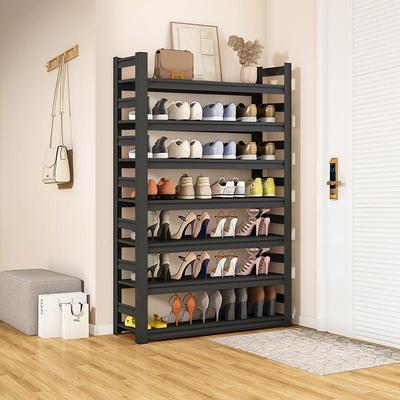 家用钢制鞋架门口落地简易收纳架玄关入户门后鞋柜多层铁艺置物架