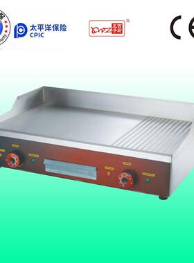 EG-822半平半坑电热扒炉商用手抓饼铁板烧煎牛扒鱿鱼烧