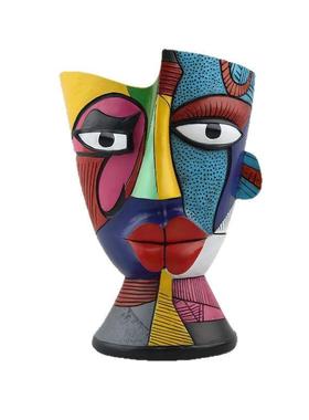 爆品迷魅抽象多彩花盆家居桌面玄关阳台庭院绿植盆栽摆件装饰