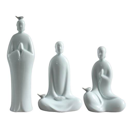 祥意陶瓷佛像摆件室内家居隔断案几陈设饰品酒柜书房书桌玄关摆设