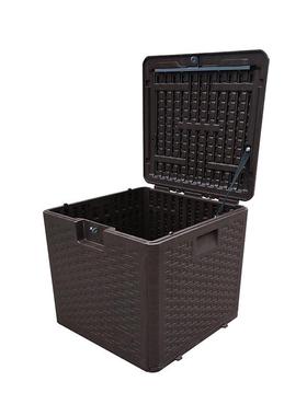 28GAL方型储物箱HDPE收纳箱防尘防晒花园室内外通用外贸