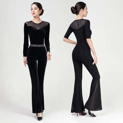 高端导师服形体训练服装女春秋舞蹈服大码礼仪模特走秀练功服套装