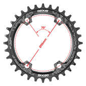 正负齿椭圆盘山地自行车盘片96BCD单盘曲柄牙盘用于m8000 m9000