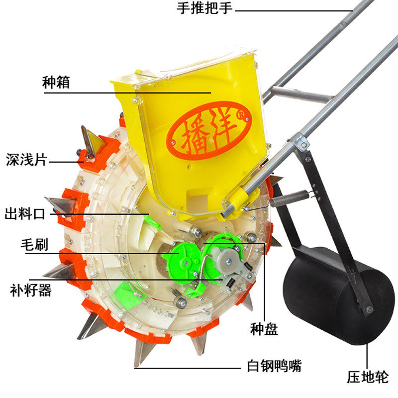 手推式玉米点播机小型花生播种机新型人力多功能t精量点播种植机
