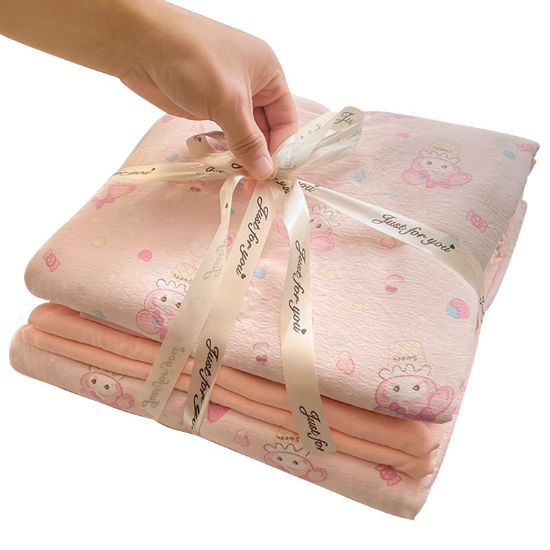 双层纱被套单件150x200x23双人被单四件套学生单人非全棉被罩