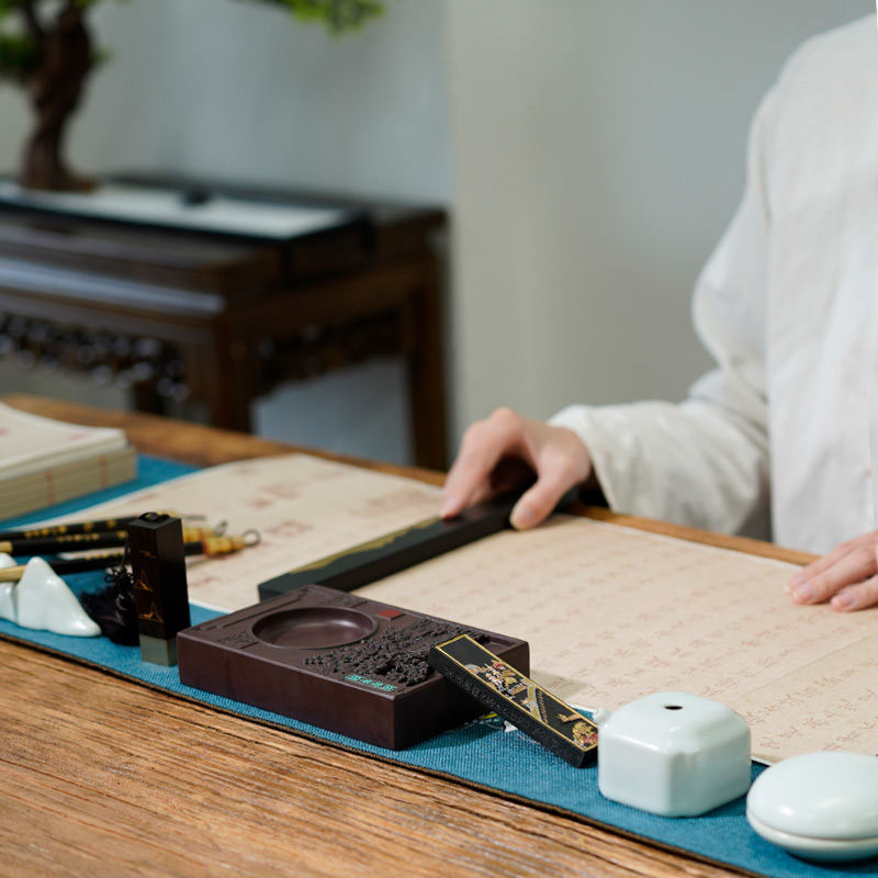 张小凤 千里江山 毛笔字初学者入门砚台墨条端砚笔搁笔山砚滴书法