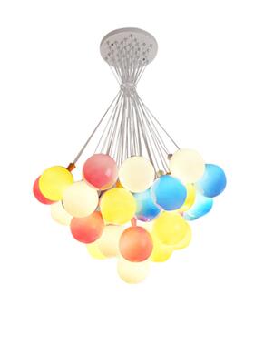 北欧室儿童房灯男孩女孩卧灯具彩色泡泡64335球餐厅灯服装幼吊儿