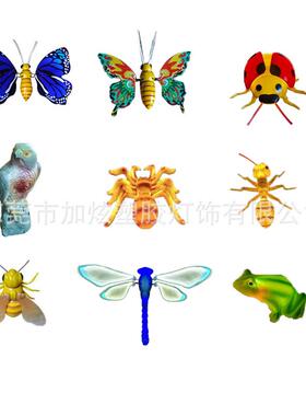 户外仿真昆虫动物灯饰动态发光蚂蜓蚁蜘蛛蝴蜜蜂瓢蝶虫蜻挂94177