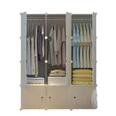 简易衣柜组装 布艺简31308收纳室出现代约家用租房卧仿实木挂布衣