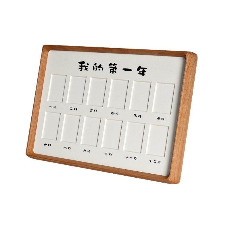 木相框宝宝周岁纪念摆台婴月儿儿WKO童手日工1实2个记录生礼物,家居饰品,DIY亲子装饰画,淘宝优惠券,粉丝福利购,淘宝优惠卷
