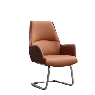 皮椅形办公椅议久室会客接待椅子坐舒适职员965C椅会客人弓班前椅