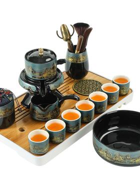 千里江石山泡茶器自动茶具套装磨办KK022公室壶用泡家茶国潮风茶