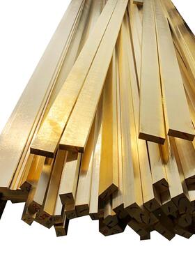 0H59GSHC26800黄铜板排黄心六角棒方棒装饰黄铜条1*10实0铜扁条