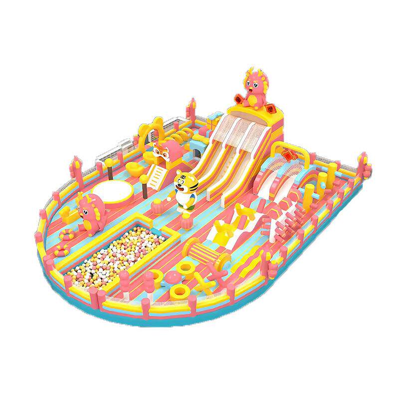新款室外大型充气城堡儿童充气滑梯蹦床户外广场游乐场充气城堡