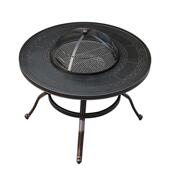 户外桌椅电烧烤餐桌铸铝露天庭院室外花园铁艺家用休闲组合烧烤桌