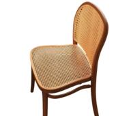 AL塑料藤编椅子靠背椅家用加厚餐椅中古仿实木餐桌凳子吃饭户外商