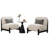 侘寂风休闲椅设计师卧室客厅简约轻奢网红阳台羊羔绒单人沙发椅