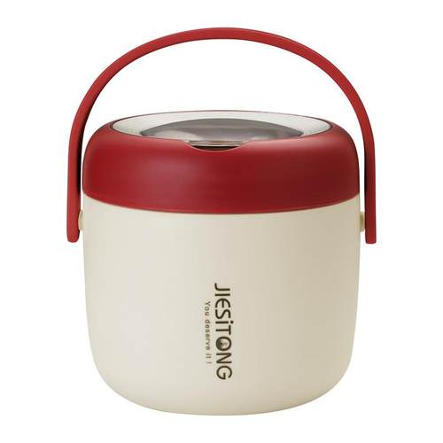 保温饭盒双层304不锈钢提锅发泡保温保冷分层学生餐盒便携打饭盒