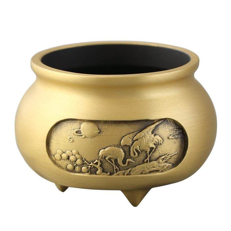 迷你小香炉黄铜香炉纯铜仙鹤家用香薰宣德炉线香炉插香座香托香插,餐饮具,茶道/香炉,淘宝优惠券,粉丝福利购,淘宝优惠卷