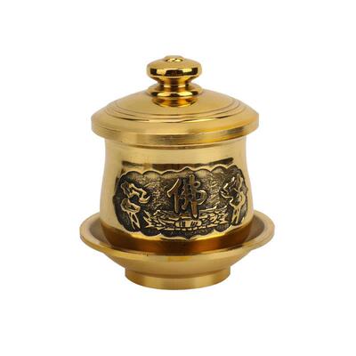 厂家黄铜圣水杯净水杯莲花杯茶杯财神贡杯寺庙佛具佛杯