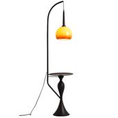 中古风钓鱼灯落地灯客厅沙发旁高级感卧室床头柜置物一体台灯691