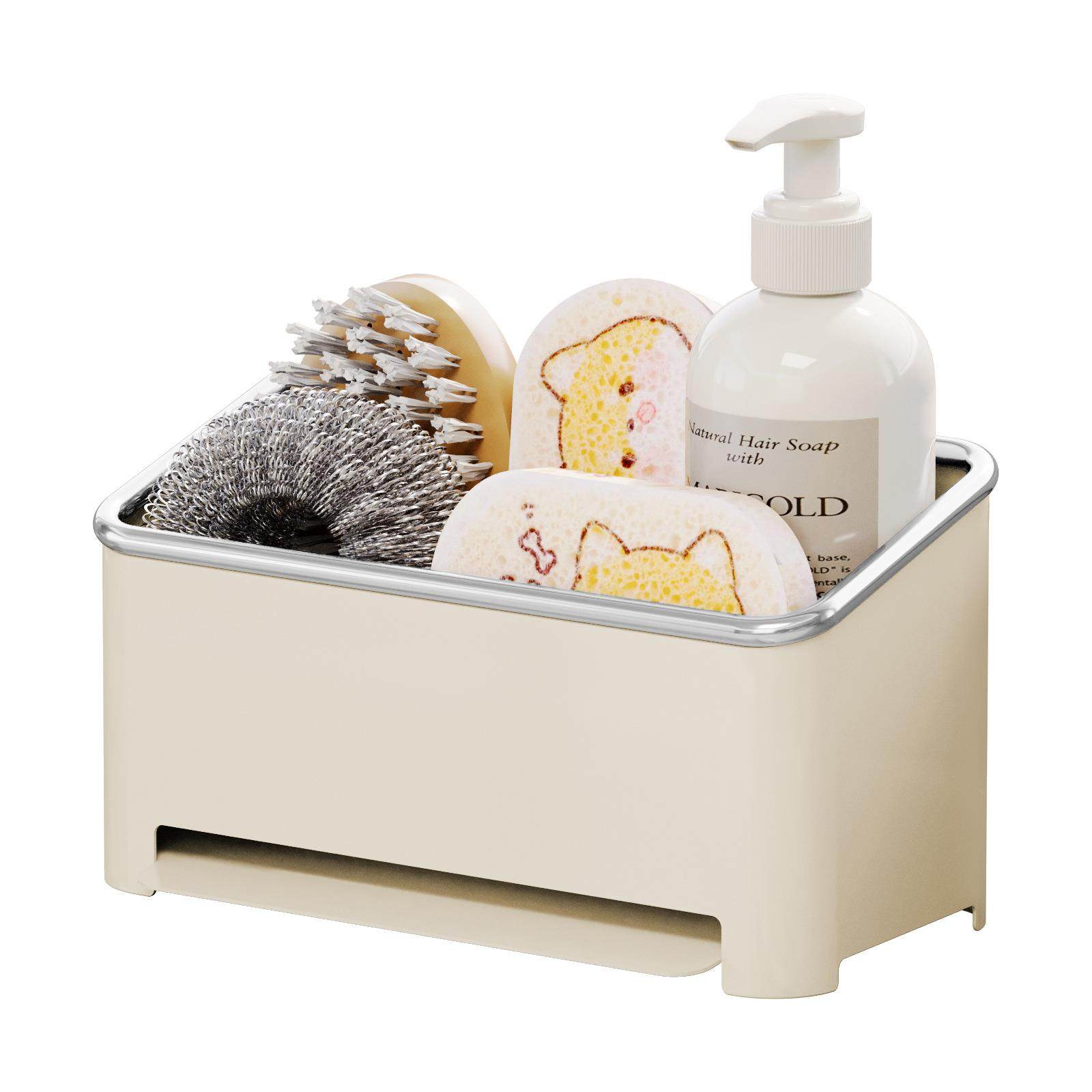 厨房沥水架水槽边海绵抹布台面收纳洗手台置物架水池钢丝球收纳架,厨房/烹饪用具,抹布架/厨房清洁收纳架,淘宝优惠券,粉丝福利购,淘宝优惠卷