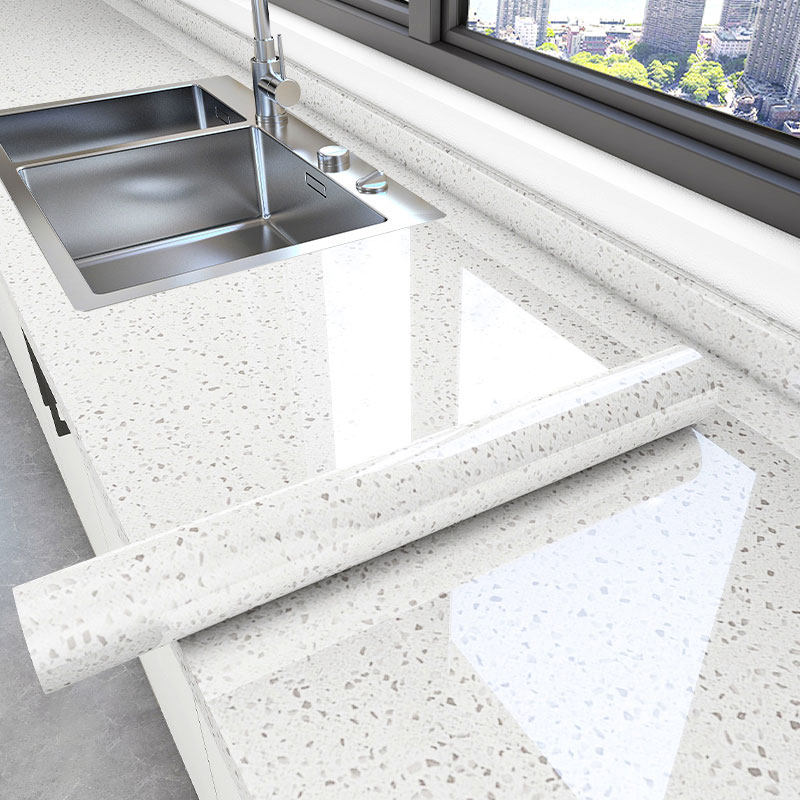 厨房防油贴纸台面保护膜大理石灶台防水自粘耐高温墙橱柜加厚贴膜