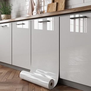 橱柜贴纸家具翻新专用白色贴膜改色抽屉门衣柜子自粘厨房防油贴纸