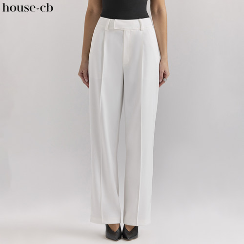 HouseofCB简约高腰阔腿西装裤