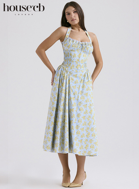 House of CB 休闲度假风棉质挂脖式太阳裙Adabella