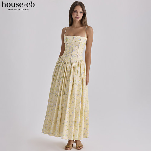 HouseofCB精美印花中长裙