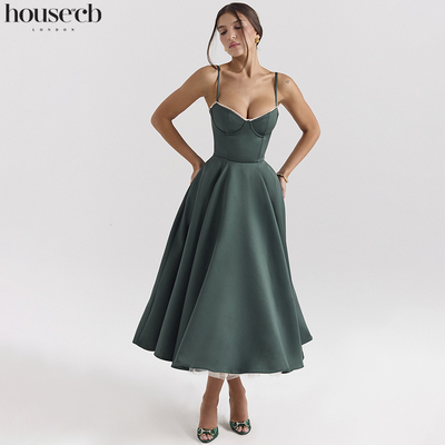 HouseofCB轻奢缎面圣诞连衣裙