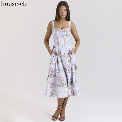 HouseofCB休闲风印花棉质裙