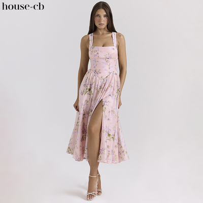 HouseofCB轻盈飘逸开衩雪纺裙