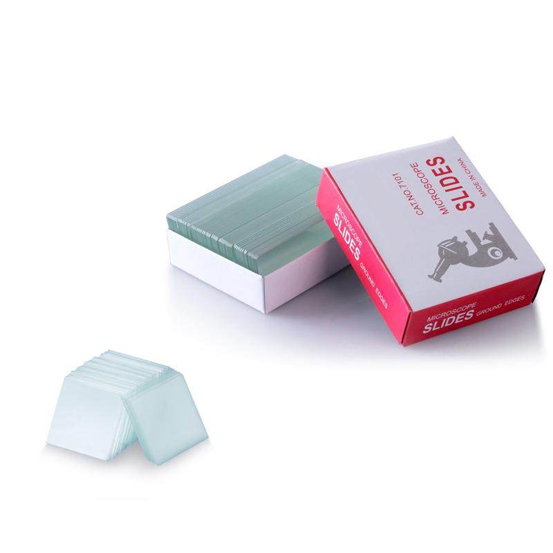 Microscope Slides + 100pcs Cover Glass Pre-Cleaned Blank