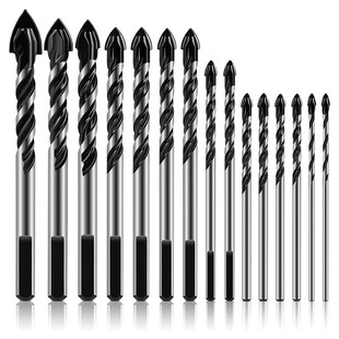Hot Masonry 15Pcs Set Drill Bits for Concrete Glass 16mm