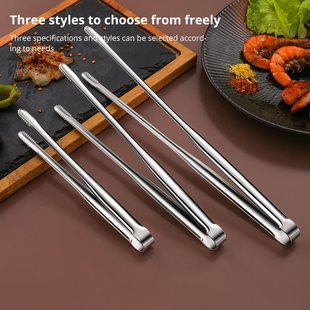 Stainless Steel Barbecue Clip Grill Tongs Meat Cooking Uten