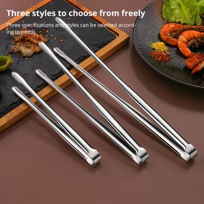Stainless Steel Barbecue Clip Grill Tongs Meat Cooking Uten