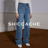 饰牛仔裤 希凯驰25冬设计师款 脚口拉链装 水洗做旧可拆133128N013