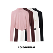 修身 LOLO MIRIAM26春莱赛尔不规则半高领打底衫 型313W7T012