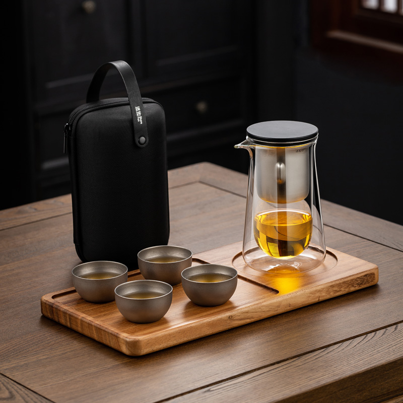 悦茶香旅行茶具一壶四杯