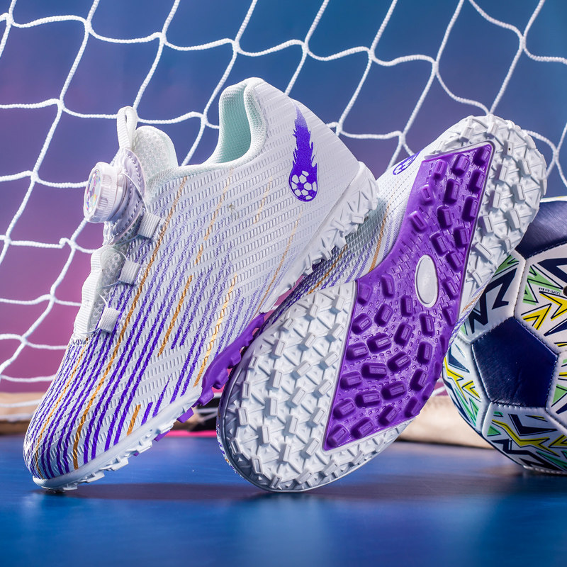 回力专业比赛儿童足球鞋男童碎钉TF男孩学生刺客猎鹰专业旋转纽扣