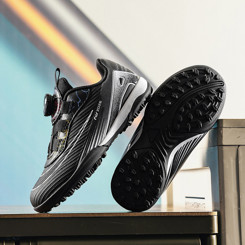 回力专业比赛儿童足球鞋旋转纽扣男童碎钉TF男女孩小学生草地专用