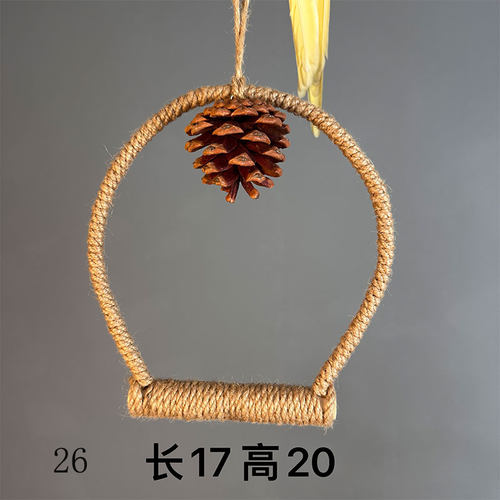 鹦鹉玩具半圆松果啃咬秋千鸟笼造景自嗨牡丹解闷和尚鹦鹉宠物用品
