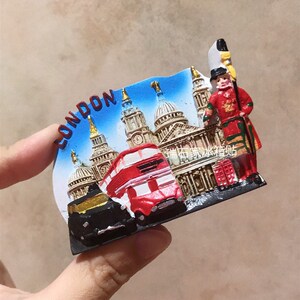 好货海外有售装饰贴英国伦敦树脂冰箱贴纪念品装饰品立体满58包邮