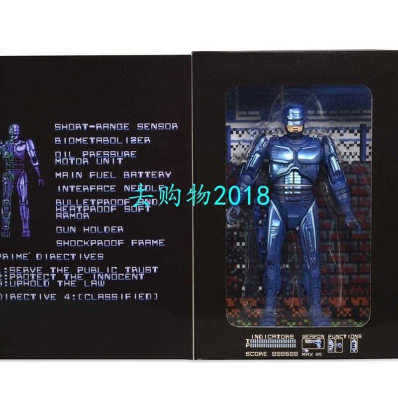 极速NECA Robocop Classic 1987 Video Game Appearance PVC Acti
