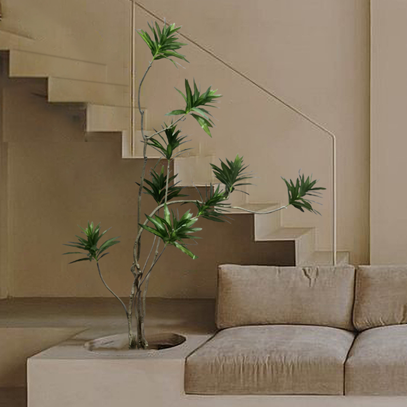 仿真绿植北欧ins植物室内客厅假植物造景落地百合竹盆栽装饰摆件